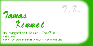 tamas kimmel business card